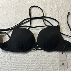 Shade & Shore Elegant Black Swim Top